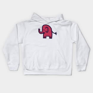 Cute Elephant Viva Magenta Color of the Year 2023 Kids Hoodie